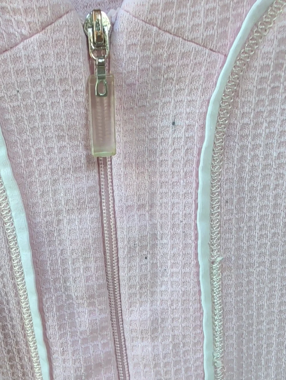 Carole Hochman, Pink Zip Up Waffle Knit Robe. Size Small